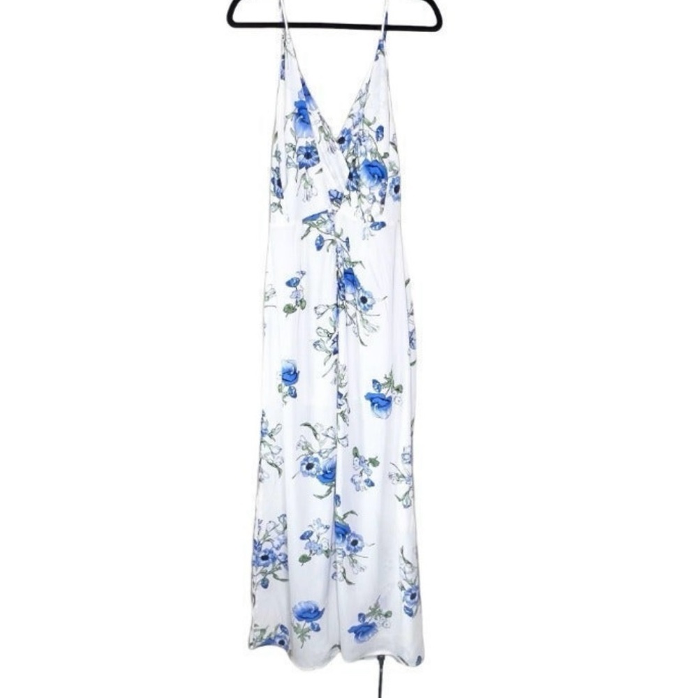 Floral Maxi Dress with Blue Flowers